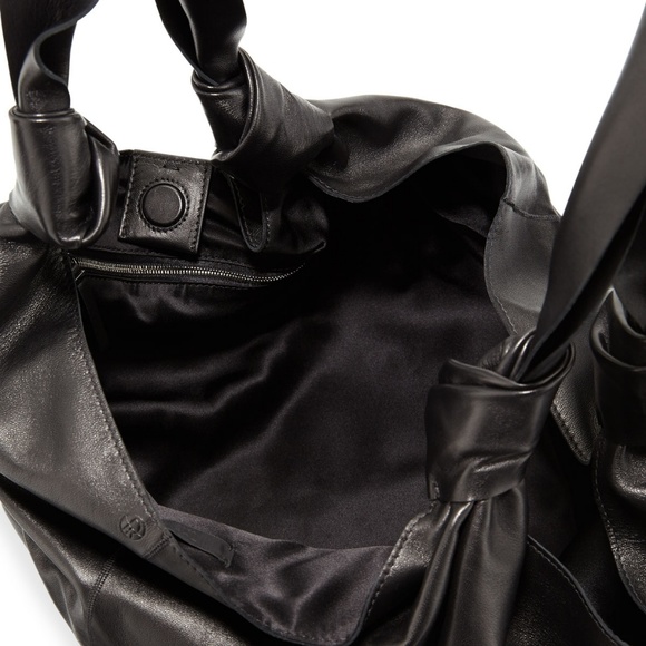 THE ROW
MEDIUM LEATHER ASCOT KNOT BAG BLACK (NWT) - Picture 4 of 5